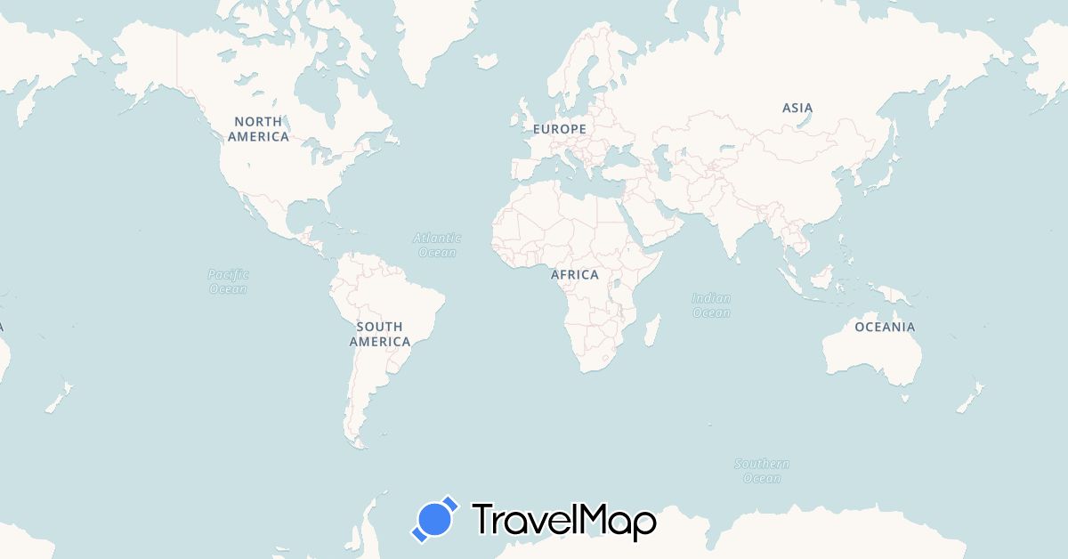 TravelMap itinerary: driving, train, boat, hire car, taxi, overnight bus, day bus, long haul flight, short haul flight, mini bus, walking in Argentina, Bolivia, Chile, Colombia, Costa Rica, Ecuador, Spain, United Kingdom, Peru, Uruguay (Europe, North America, South America)